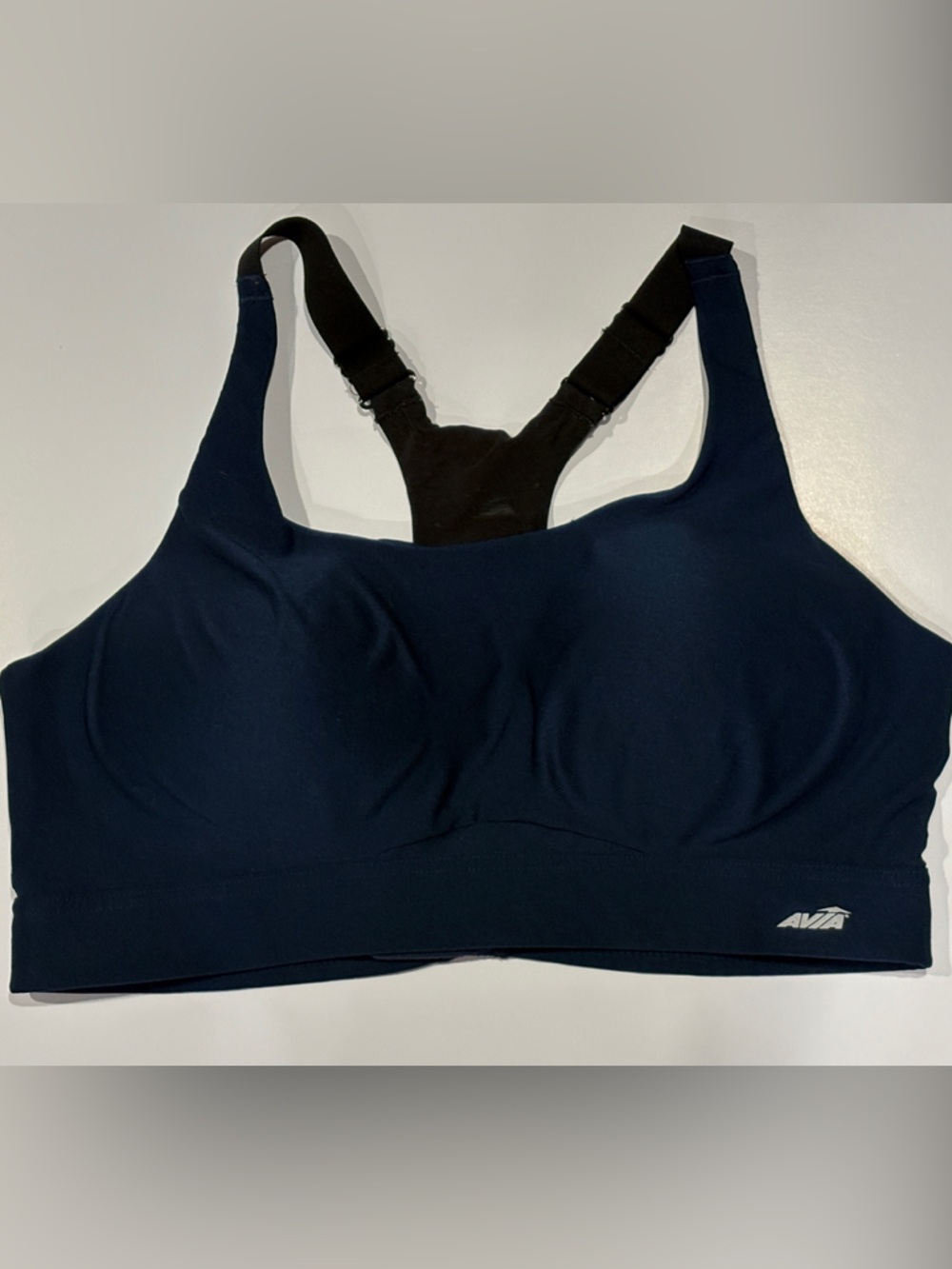 Avia Navy Blue Racer Back Adjustable Wireless Sports Bra